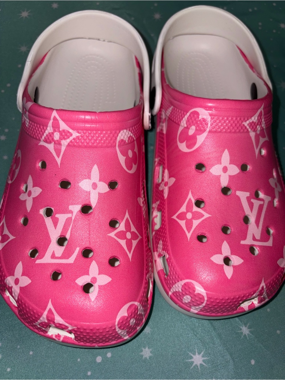 Louis Vuitton Pink Monogram Clog-Style Mules